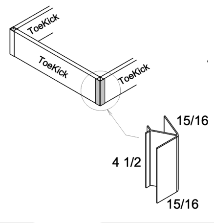 Dark Wood - CORNER-PVC